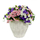 Rattan Blumentopf rund 1 Stück - L weiß