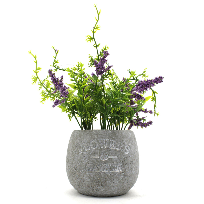 Lavendel 22cm, Ø 6,99 Stein-Topf 16 &eur x cm Kunst-Pflanze mit