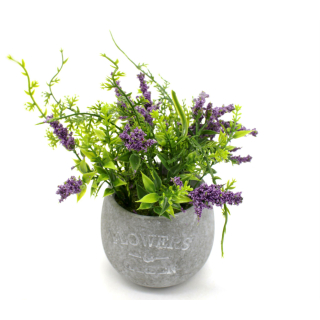 6,99 Ø Lavendel 22cm, x Stein-Topf &eur cm Kunst-Pflanze mit 16