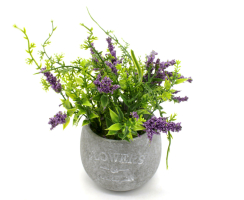 Kunst-Pflanze Lavendel mit Stein-Topf Ø 16 cm x 22cm
