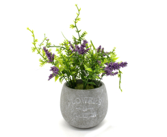 Kunst-Pflanze Lavendel mit Stein-Topf Ø 16 cm x 22cm