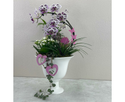 Pokal-Vase hochglanz weiß