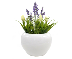 Design Pflanzgefäß Vase hochglanz weiß