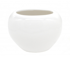 Design Pflanzgefäß Vase hochglanz weiß 27cm x 20cm