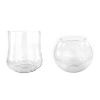 Glas-Vase Kerzenhalter klar