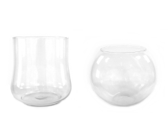 Glas-Vase Kerzenhalter klar