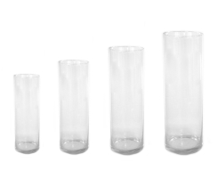 Glas-Vase Zylinder klar