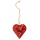 Metall-Herz zum aufhängen 13cm x 13cm 1 Stück rot