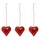 Metall-Herz Teelicht-Halter zum aufhängen XL - 22cm x 23cm - 3 Stück rot