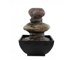 Brunnen-Set mit Stromstecker und Pumpe Stein-Figur 13cm x 17cm