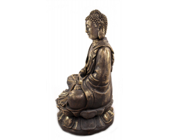 Buddha Figur XXL sitzend 54 x 92cm gold