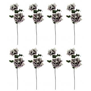 Kunstblume Rose 100cm -  lila 8 Stück