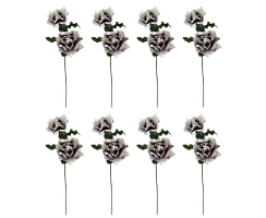 Kunstblume Rose 100cm -  lila 8 Stück