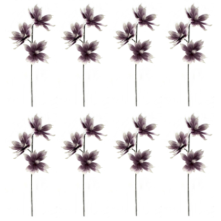 Kunstblume 100cm Magnolie spitz in lila 8 Stück