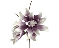Kunstblume 100cm Magnolie rund in lila 1 Stück