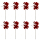 Kunstblume 100cm Magnolie rund in rot 8 Stück