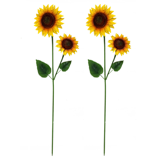 Metall Garten-Stecker Sonnenblume 100cm 2 Stück