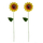 Metall Garten-Stecker Sonnenblume 66cm 2 Stück