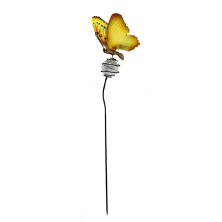 Metall Garten-Stecker Schmetterling mit Solar Beleuchtung 95cm 1 Stück
