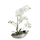 Kunst-Pflanze Orchidee Schiffchen Topf silber glänzend und weiße Blüten 53cm hoch