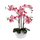 Kunst-Pflanze Orchidee ovaler Topf weiß hochglanz und rosa Blüten 58cm hoch