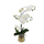 Kunst-Pflanze Orchidee konischer Topf grau gold und weiße Blüten 58cm hoch