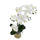Kunst-Pflanze Orchidee konischer Topf grau gold und weiße Blüten 58cm hoch