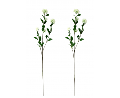 Kunst-Pflanze Lorbeer-Schneeball XXL 100cm weiß 2 Stück