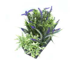 Kunst-Pflanze Lavendel mit länglicher Schale 40 x 34cm
