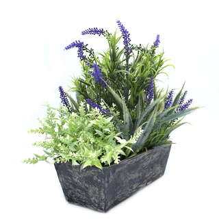 Kunst-Pflanze Lavendel mit länglicher Schale 40 x 34cm 1 Stück