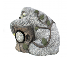 Tier Figur in Stein-Optik Faultier mit LED Licht 41 x 31cm