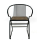 Metall Stuhl mit Platte in Holz Optik 54 x 81cm