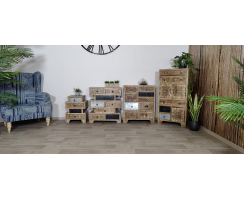 Mango-Holz Möbel Kommode schmal und hoch 60 x 120cm