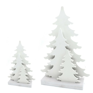 Tannenbäume 3D weiß Leucht Figur Baum beleuchtet LED weihnachten deko