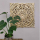 Holz Wand-Bild Ornamente eckig gold 60cm x 60cm
