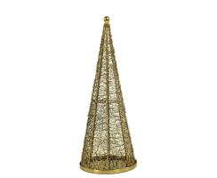 Metall Kegel Baum gold 15 x 40cm