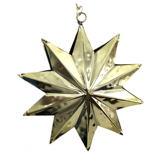 Metall Stern zum aufhängen gold 3 Stück - S, M und L