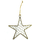 Metall Stern mit Draht zum aufhängen gold 1 Stück - 20 x 21cm