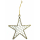 Metall Stern mit Draht zum aufhängen gold 1 Stück - 35 x 36cm