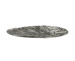 Metall Schale silber glänzend 28 x 75cm