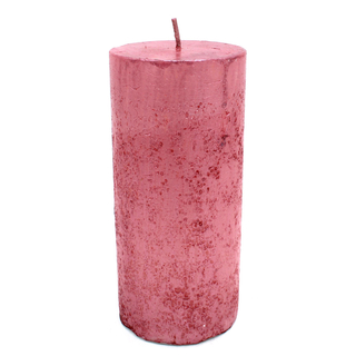 Kerze mit Schimmer - 7 x 10 cm Rosa - 1 Stück