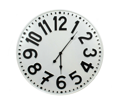 Wand-Uhr Weiß Ø 74 cm