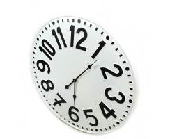 Wand-Uhr Weiß Ø 74 cm