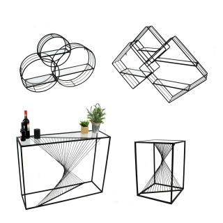 Metall 3D Design Möbel schwarz