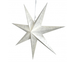 Stern beleuchtet zum aufhängen mit E14 Fassung creme-rosa-glitter 75cm