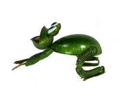 Metall Figur Frosch sitzend 14 x 8cm 1 Stück