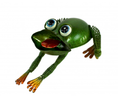 Metall Figur Frosch sitzend 14 x 8cm 1 Stück