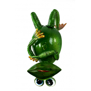 Metall Figur Frosch hängend 10 x 14cm 1 Stück
