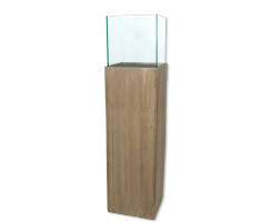 Holz Windlicht-Säule 26 x 102cm natur braun