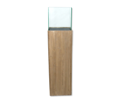 Holz Windlicht-Säule 26 x 102cm natur braun